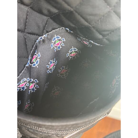 Vera Bradley Hipster Crossbody Classic Black Microfiber Quilted Bag 14529 - Picture 4 of 14